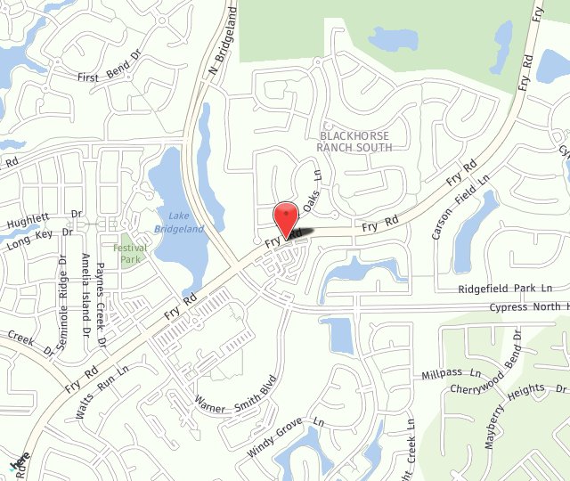 Location Map: 10920 Fry Rd Cypress, TX 77433